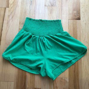 Offline by Aerie Real Me smocked running shorts.